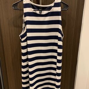 Striped Navy & White Dress